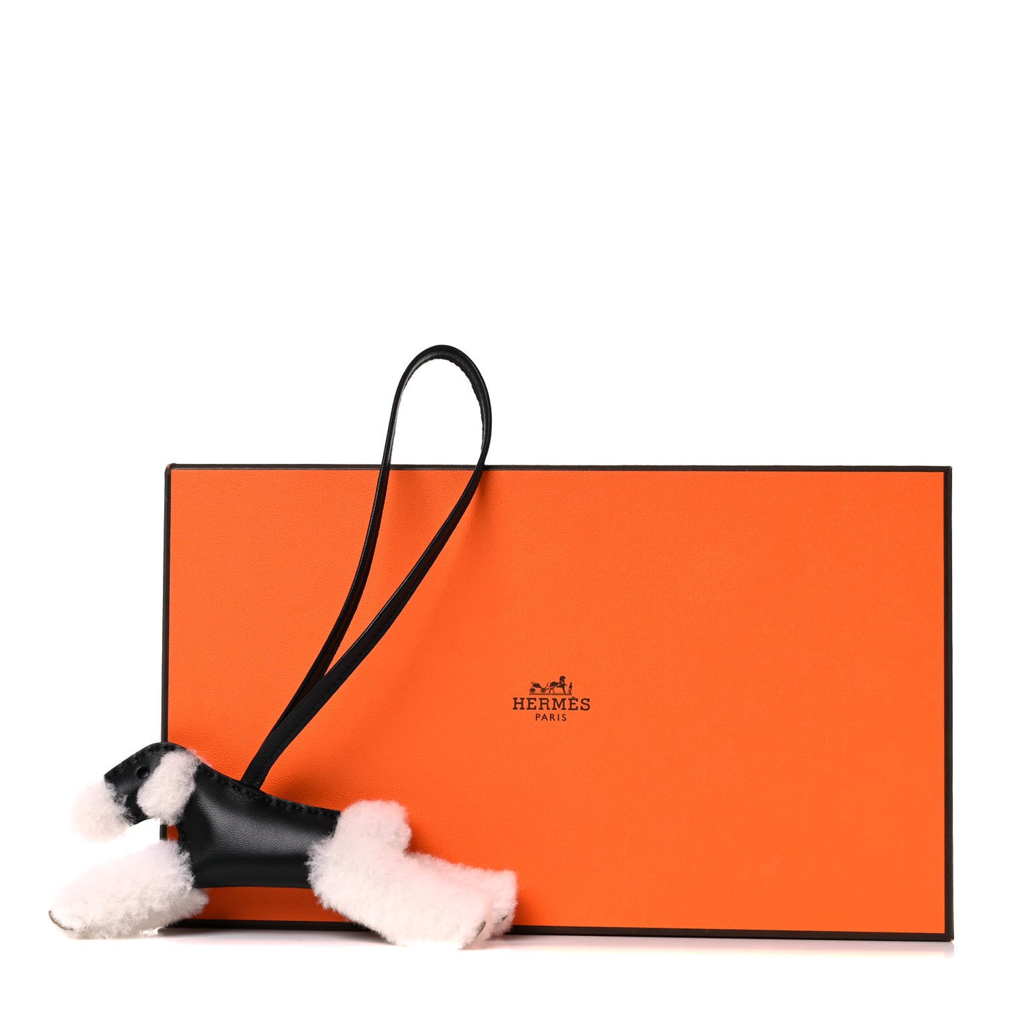 Milo Lambskin Shearling Budy Charm Black