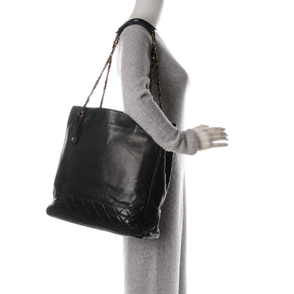 Chanel Lambskin Shopping Tote Black 2 of 8