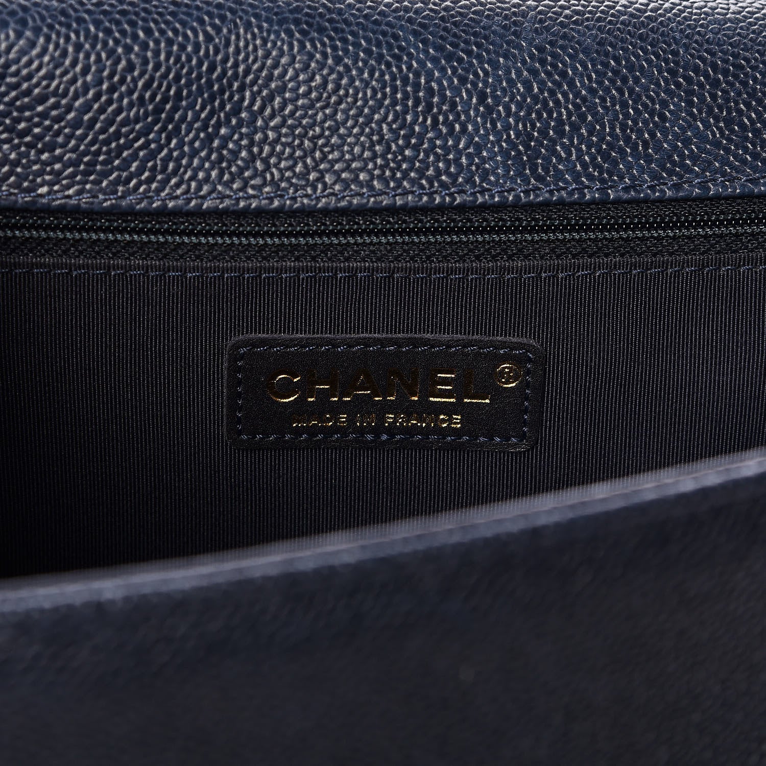 Chanel Caviar Quilted Large Boy Flap Blue 7 of 9