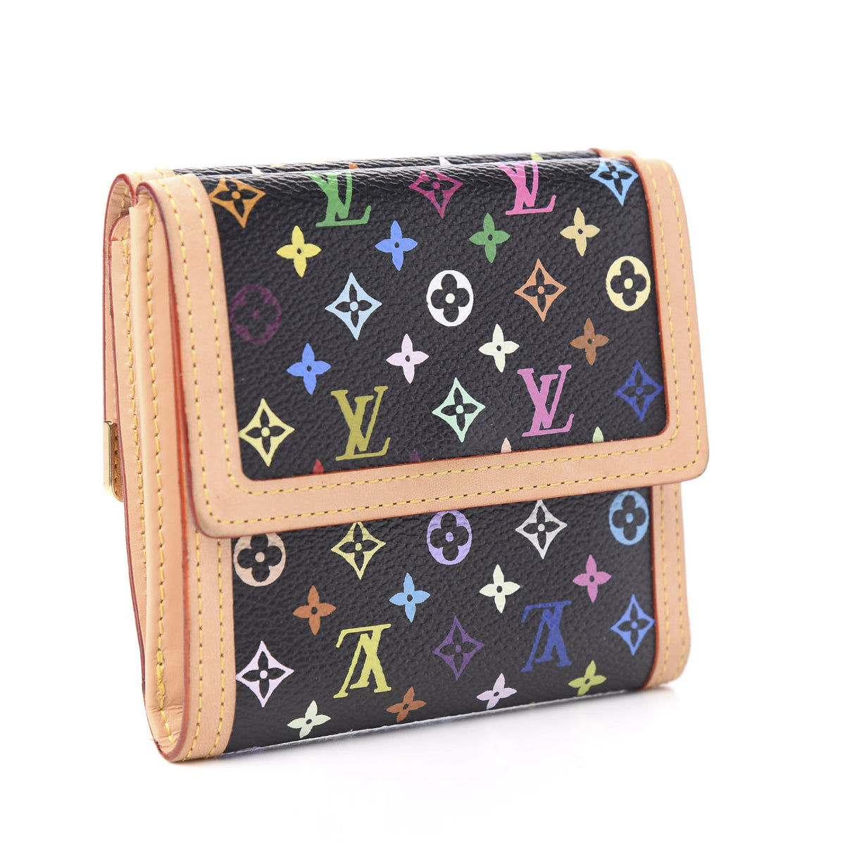 Monogram Multicolor Porte-Monnaie Billets Wallet Black
