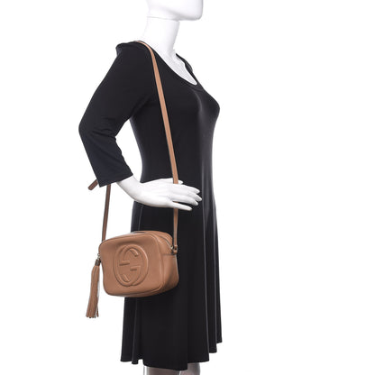 Gucci Pebbled Calfskin Small Soho Disco Bag Camelia 2 of 13