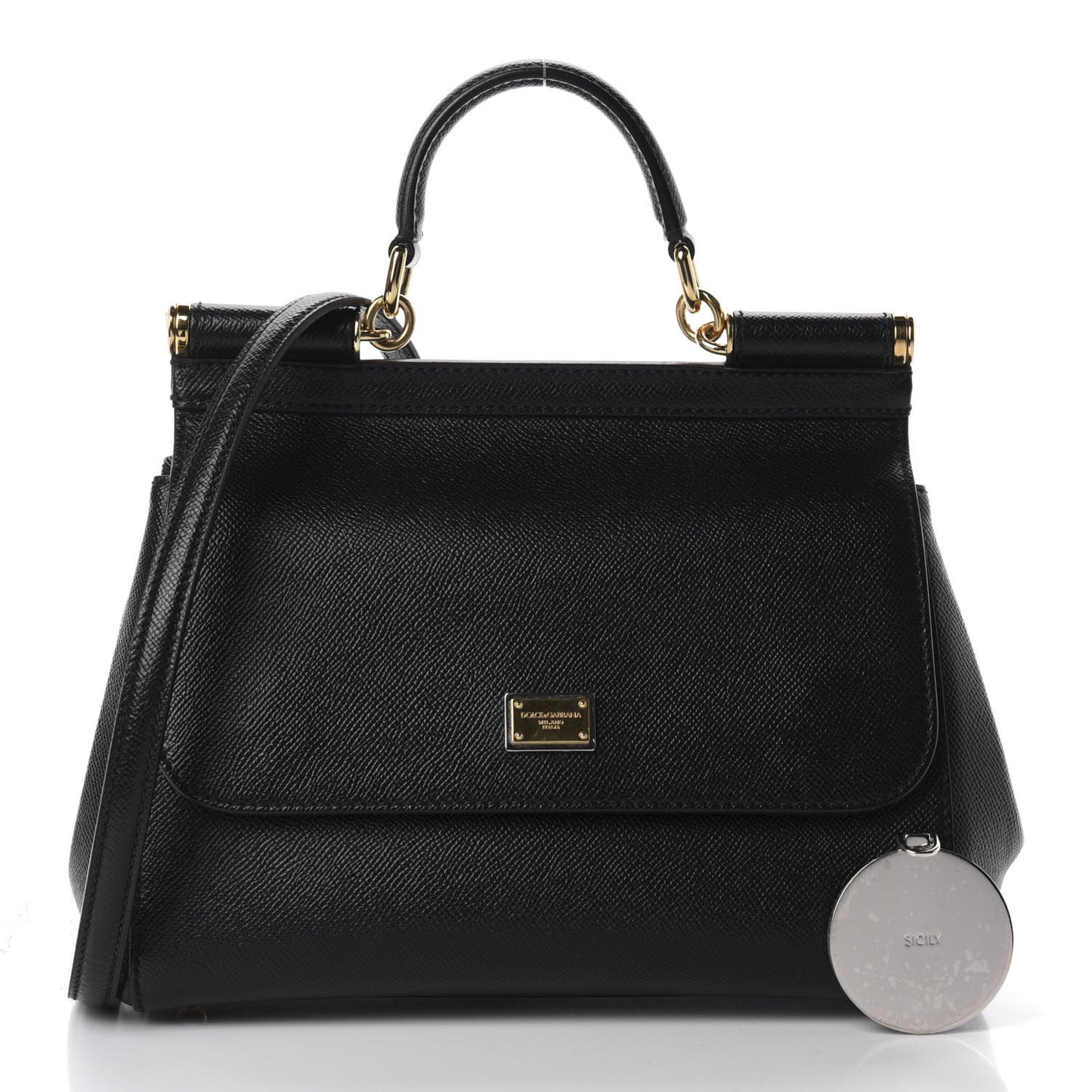 Dauphine Medium Miss Sicily Satchel Black