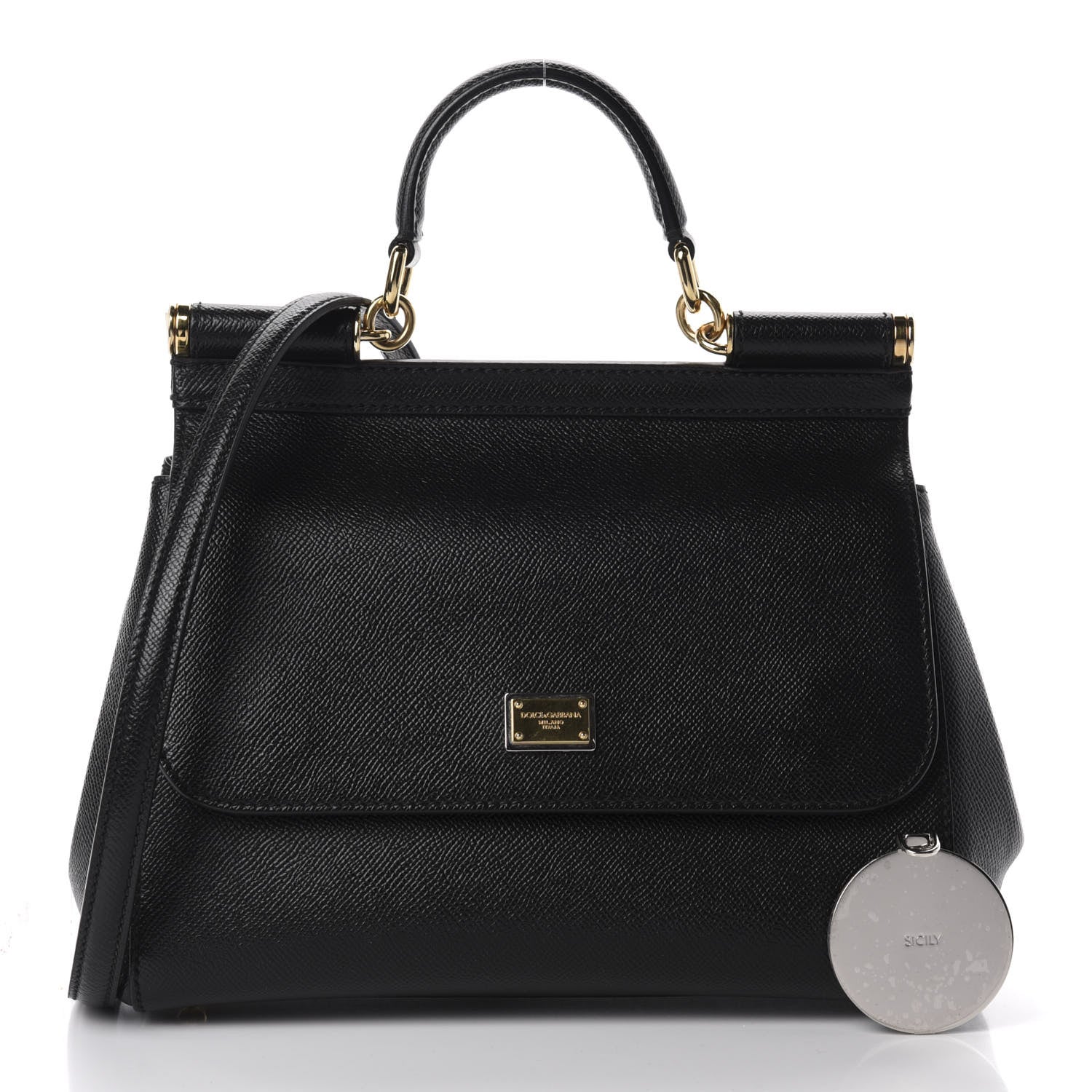 Dolce & Gabbana Dauphine Medium Miss Sicily Satchel Black 2 of 12