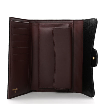 Chanel Caviar Quilted Long Flap Wallet Black 4 of 8