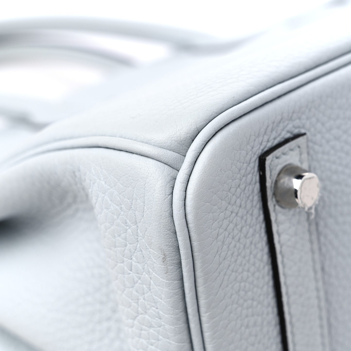 Taurillon Clemence Birkin 30 Bleu Pale