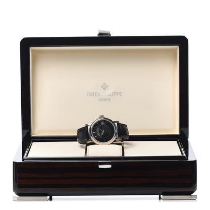 Patek Philippe 18K White Gold Alligator 38mm Calatrava Automatic Watch Black 5153G-001 6 of 6