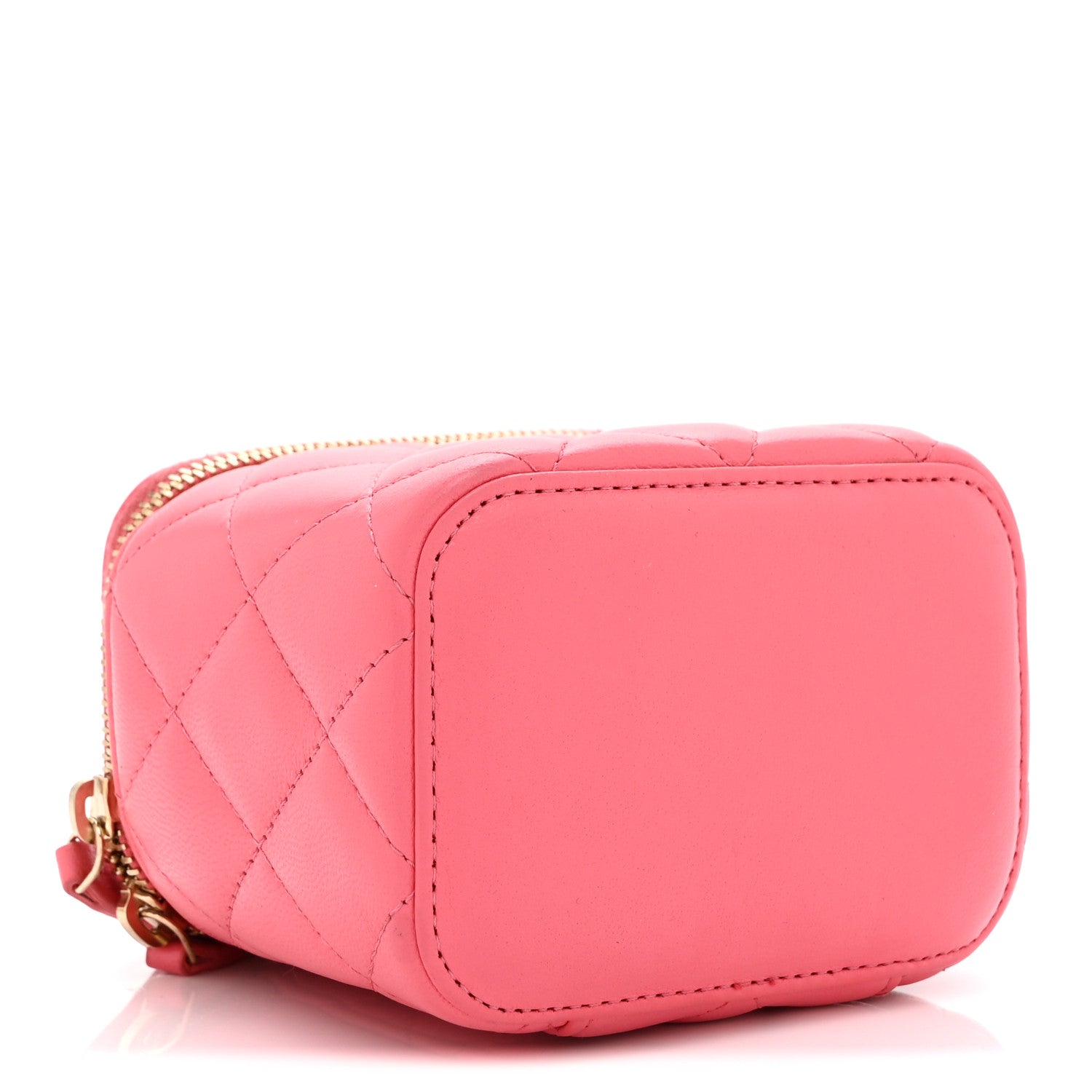 Chanel Lambskin Quilted Mini Vanity Case With Chain Pink 5 of 11