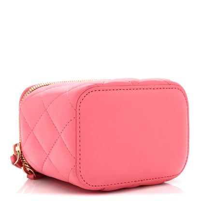 Chanel Lambskin Quilted Mini Vanity Case With Chain Pink 5 of 11