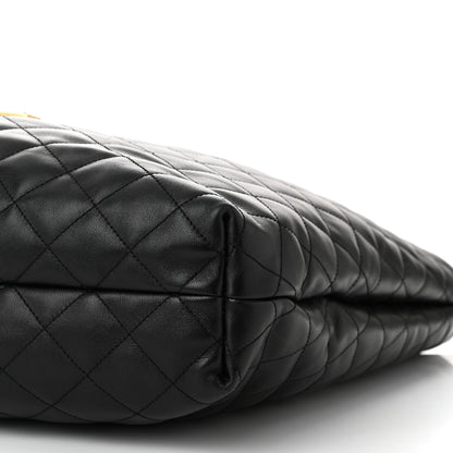 Saint Laurent Lambskin Quilted Maxi Icare Shopping Tote Black 11 of 11