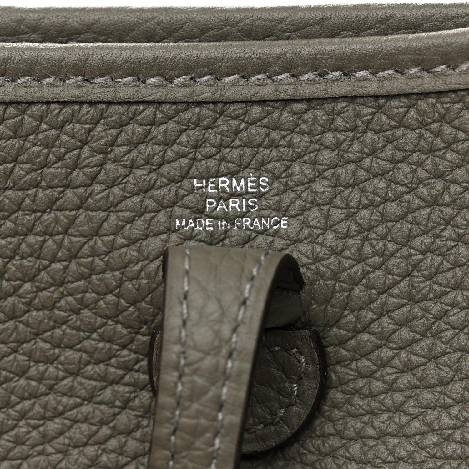 Hermes Taurillon Clemence Evelyne TPM Gris Meyer 6 of 10