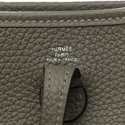 Hermes Taurillon Clemence Evelyne TPM Gris Meyer 6 of 10