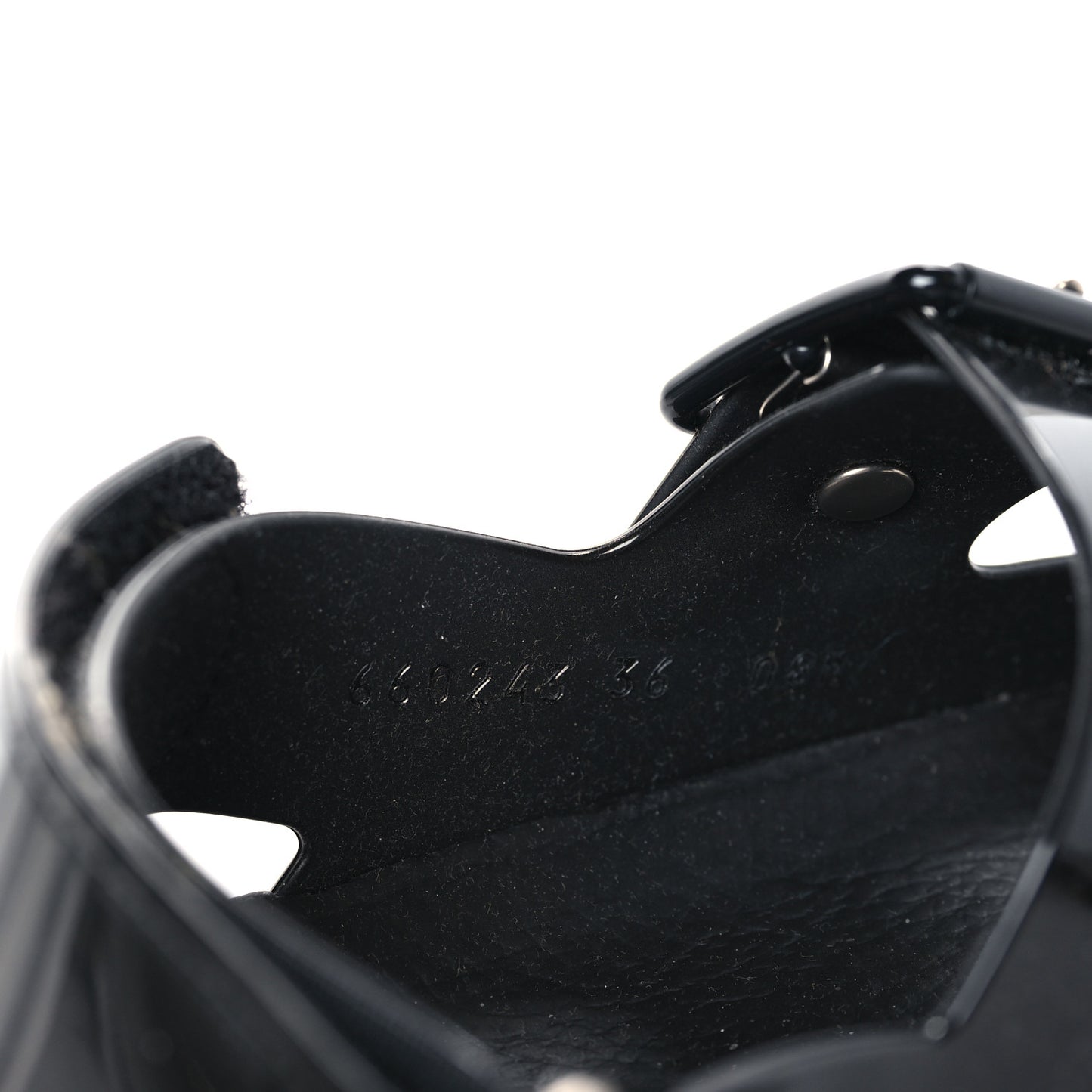 Rubber Mini Double G Womens Dad Sandals 36 Black