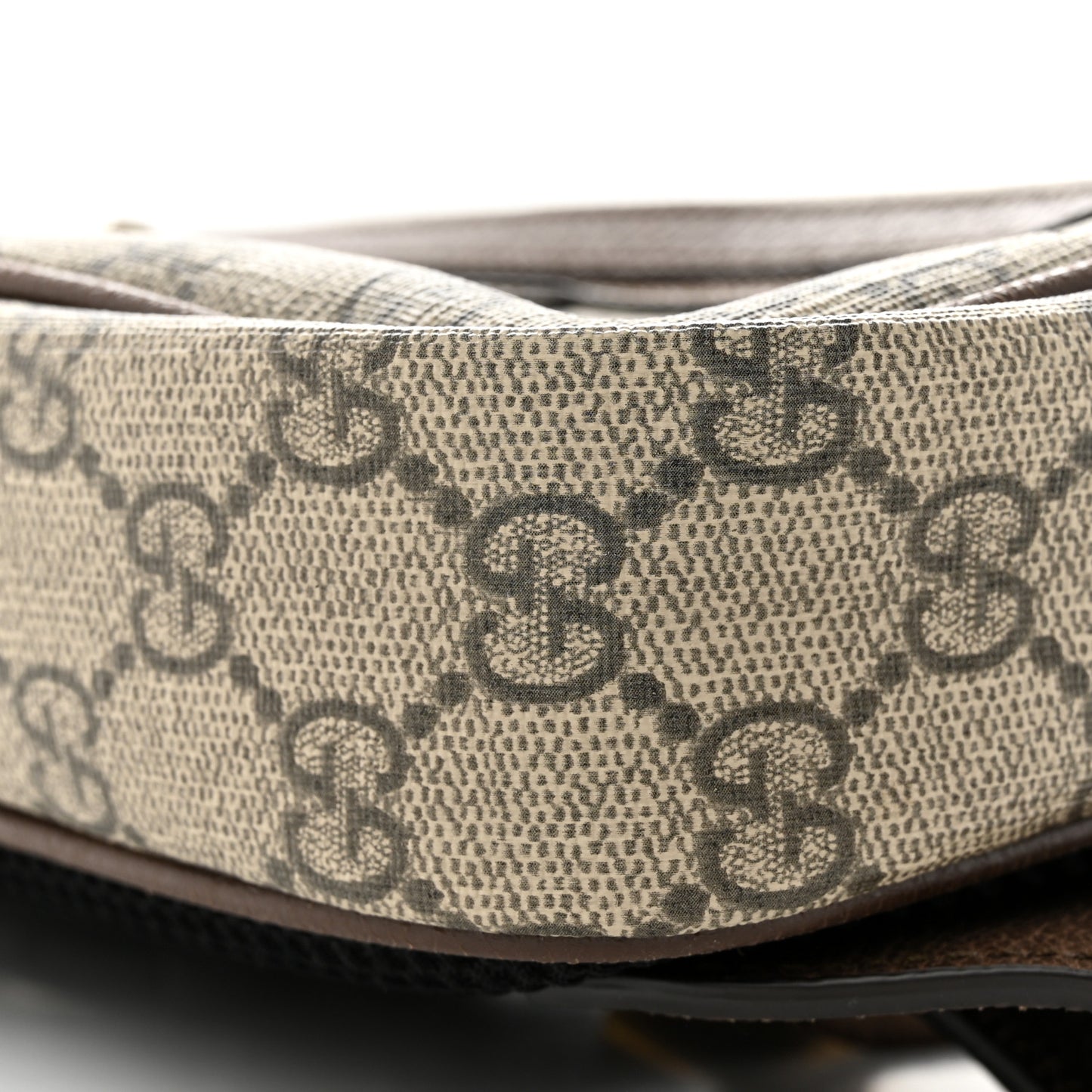 Soft GG Supreme Monogram Medium Ophidia Belt Bag Dark Brown