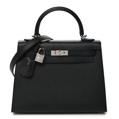 Hermes Epsom Kelly Sellier 25 Black 1 of 11