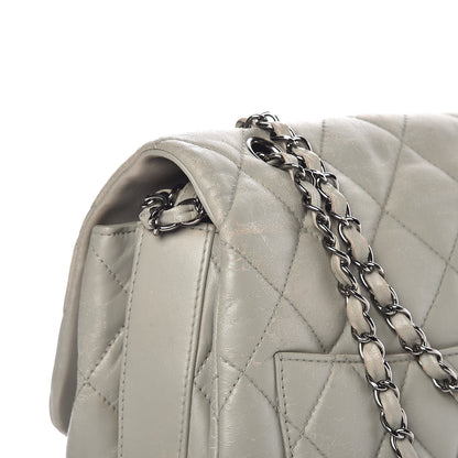 Chanel Lambskin Quilted 3 Large Flap Grey 12 of 16