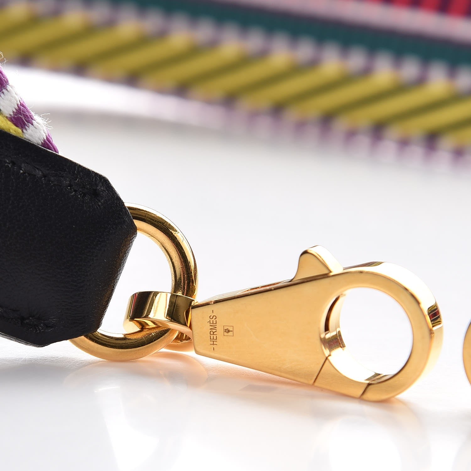Hermes Toile Swift 50mm Sangle Cavale Shoulder Strap Multicolor Noir 4 of 7