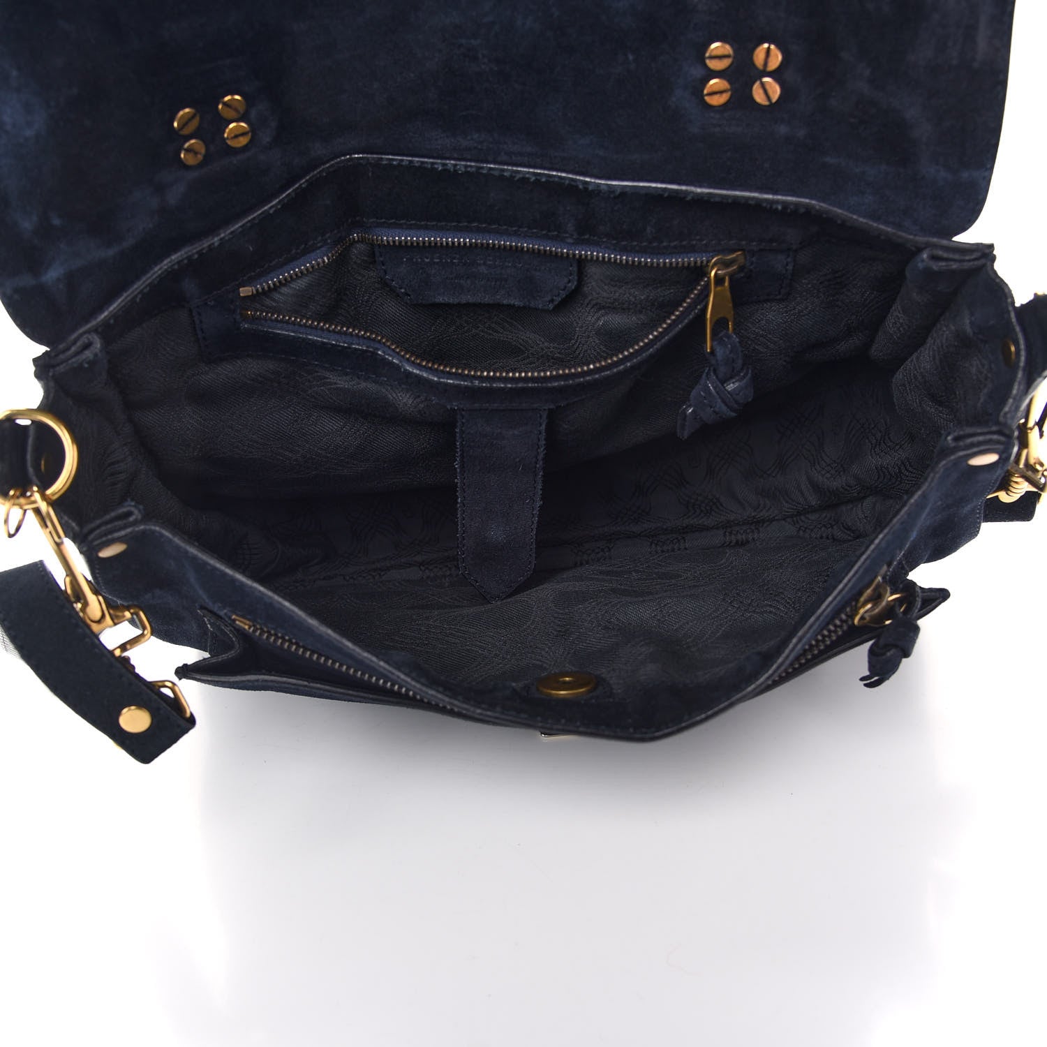Proenza Schouler Suede Medium PS1 Satchel Navy 4 of 8