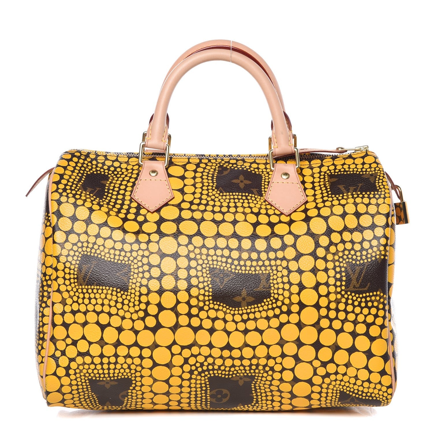 Louis Vuitton Monogram Kusama Town Speedy 30 Yellow 1 of 7