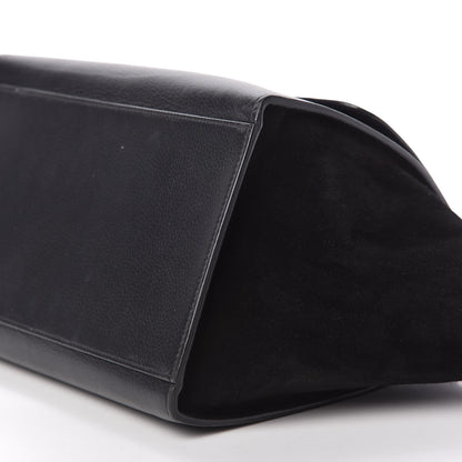 Celine Drummed Calfskin Suede Small Trapeze Black 7 of 10
