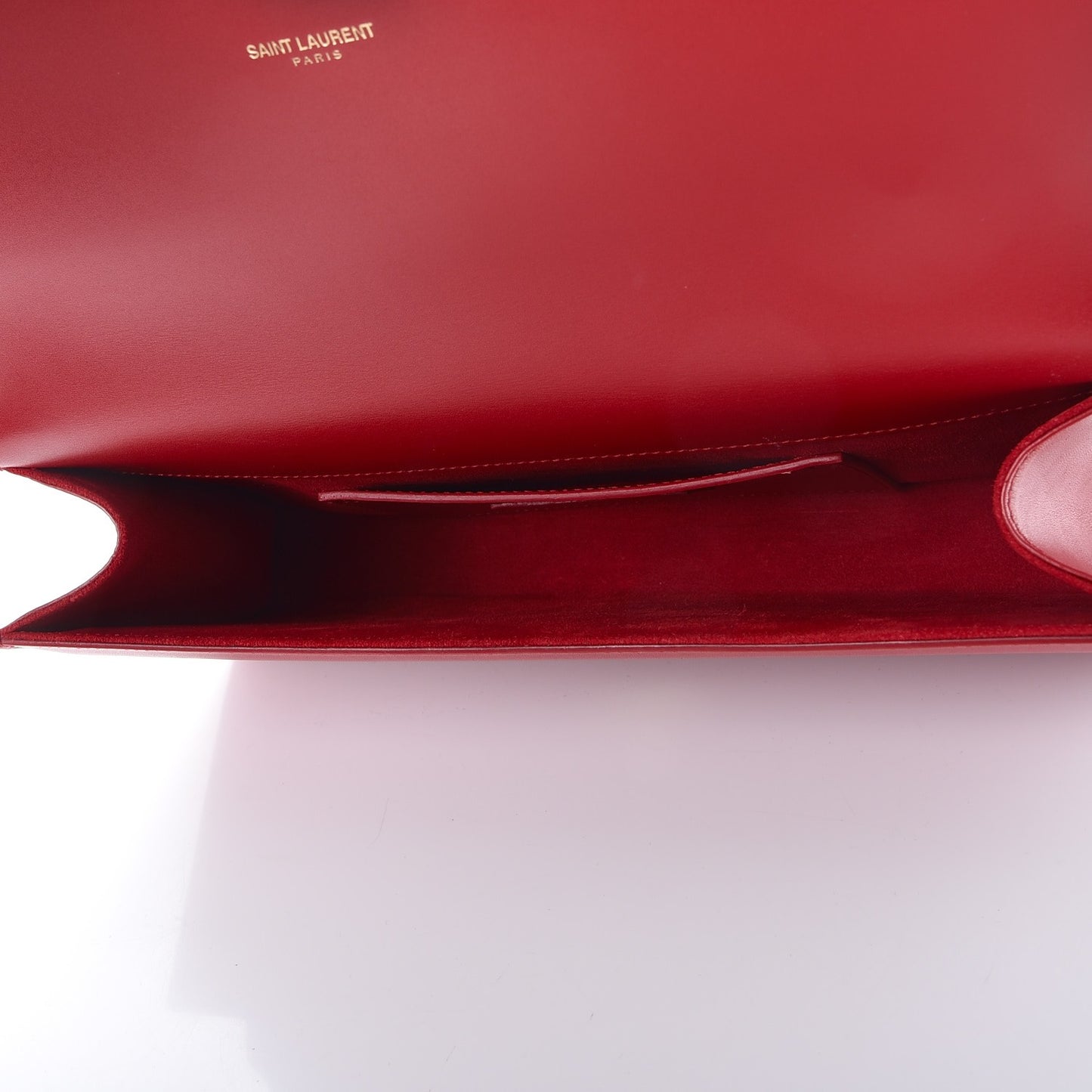 Calfskin Monogram Cassandre Clutch Rouge Orient