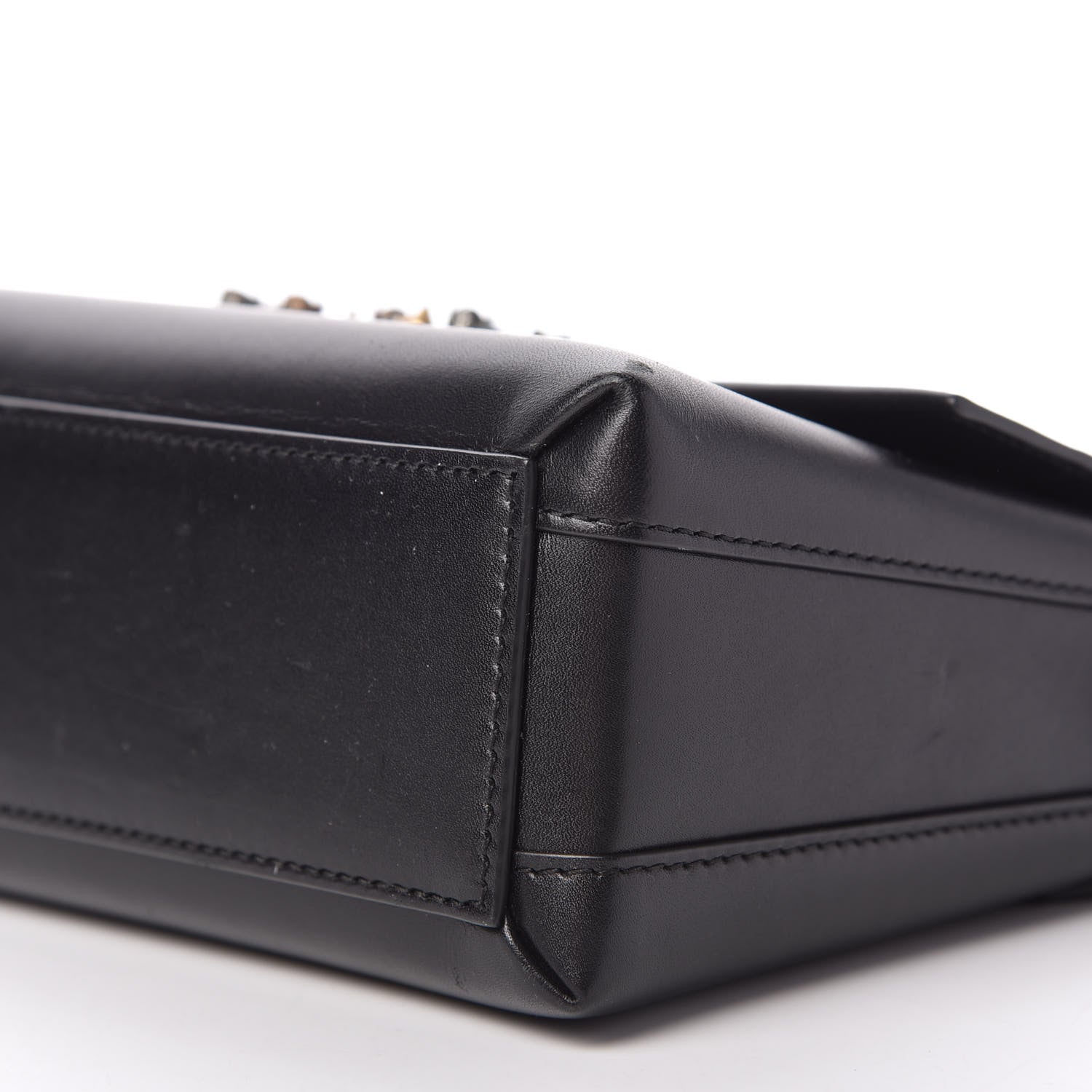 Dolce & Gabbana Nappa Crystal Embellished Millennial Rectangular Shoulder Bag Black 7 of 9