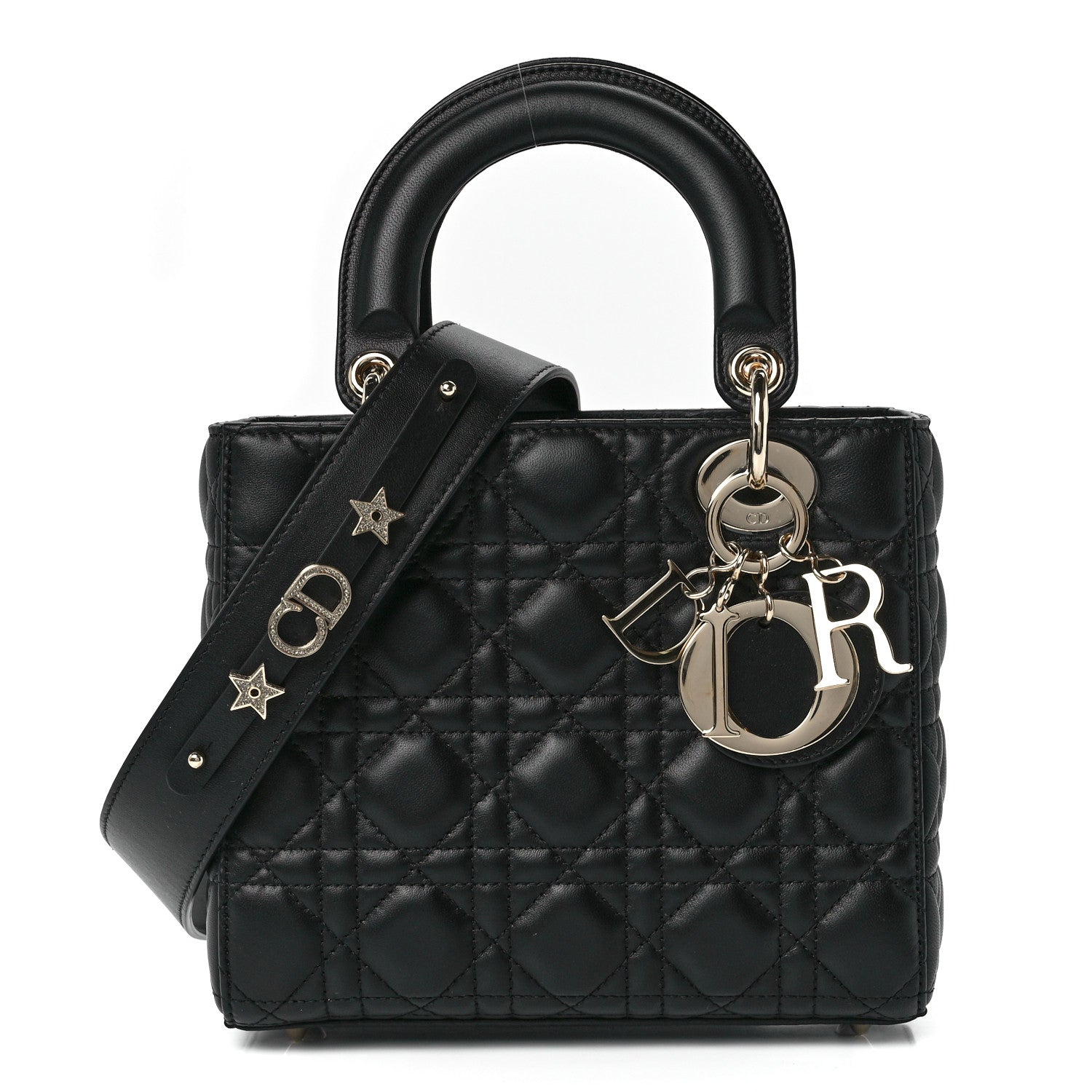 Christian Dior Lambskin Cannage Small My ABCDior Lady Dior Black 1 of 12