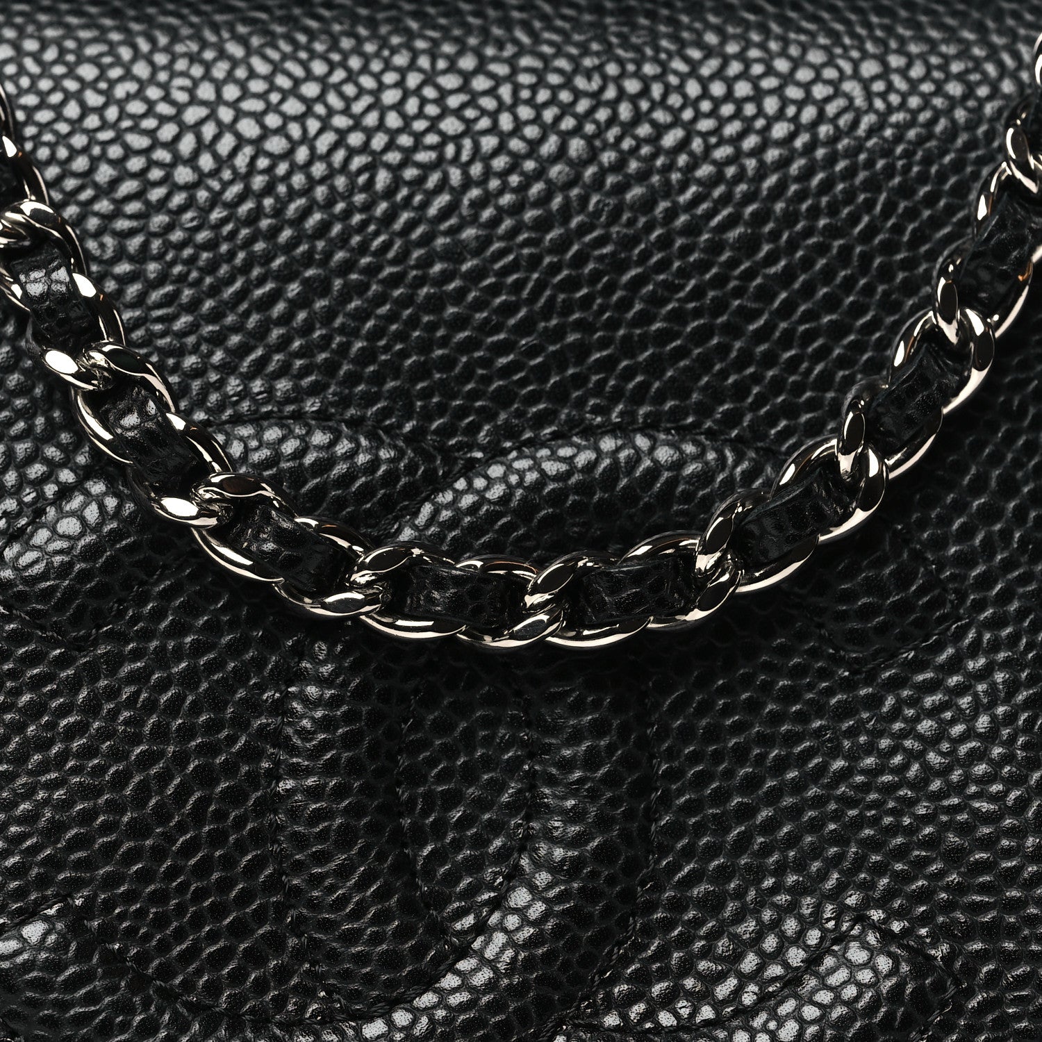 Chanel Caviar Half Moon Wallet On Chain WOC Black 9 of 12
