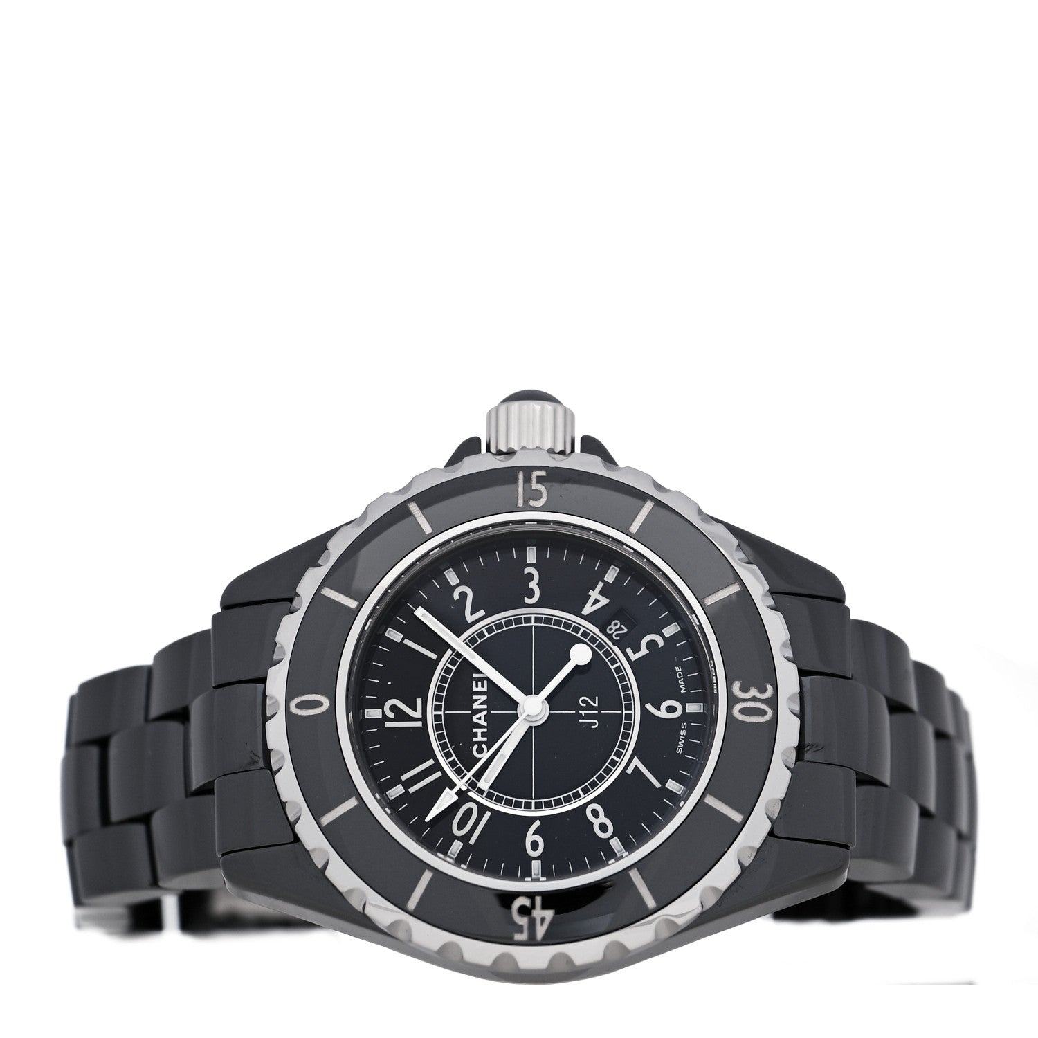 Chanel Stainless Steel Ceramic 33mm J12 Quartz Watch Black 2 of 5