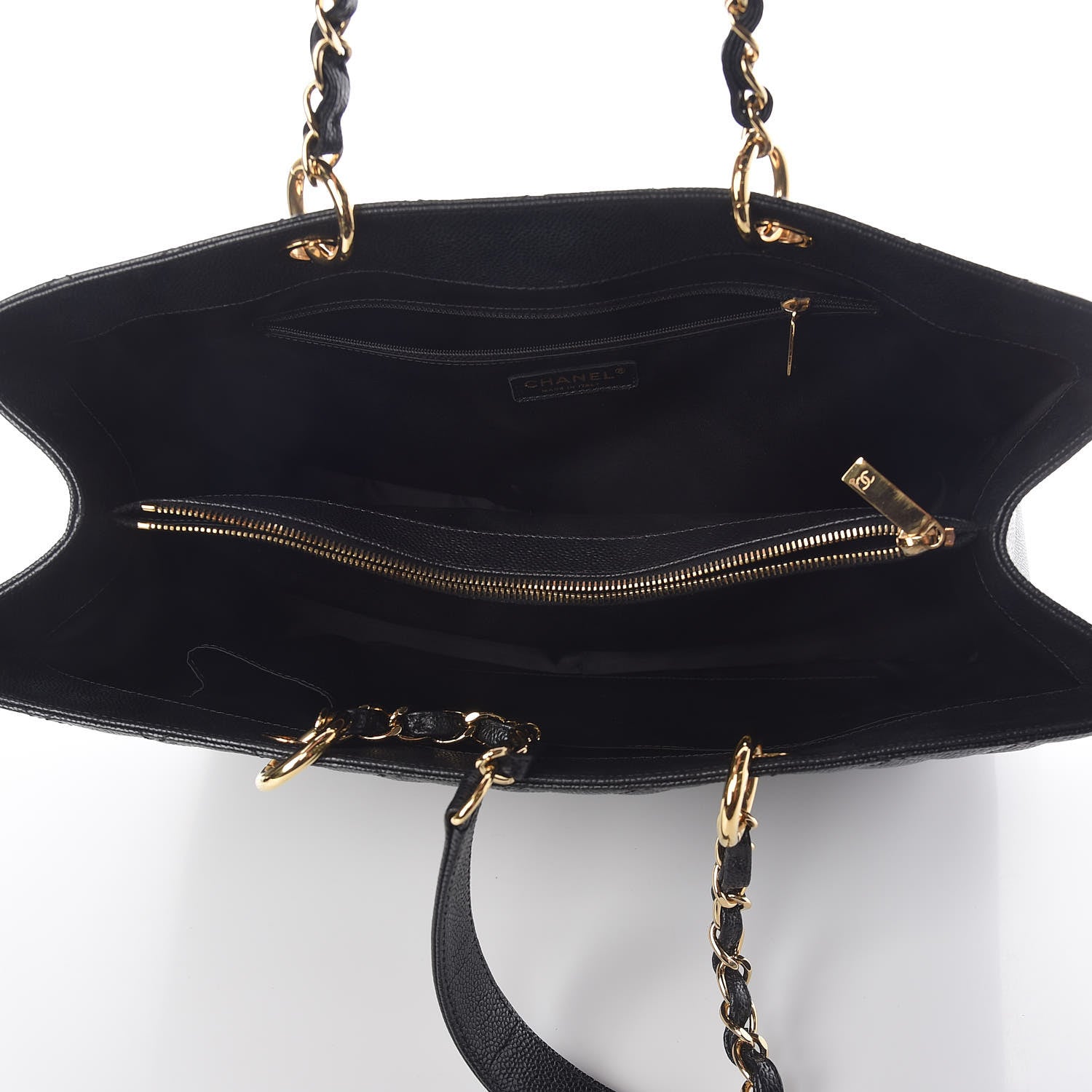 Chanel Caviar Quilted XL Grand Shopping Tote GST Black 5 of 10