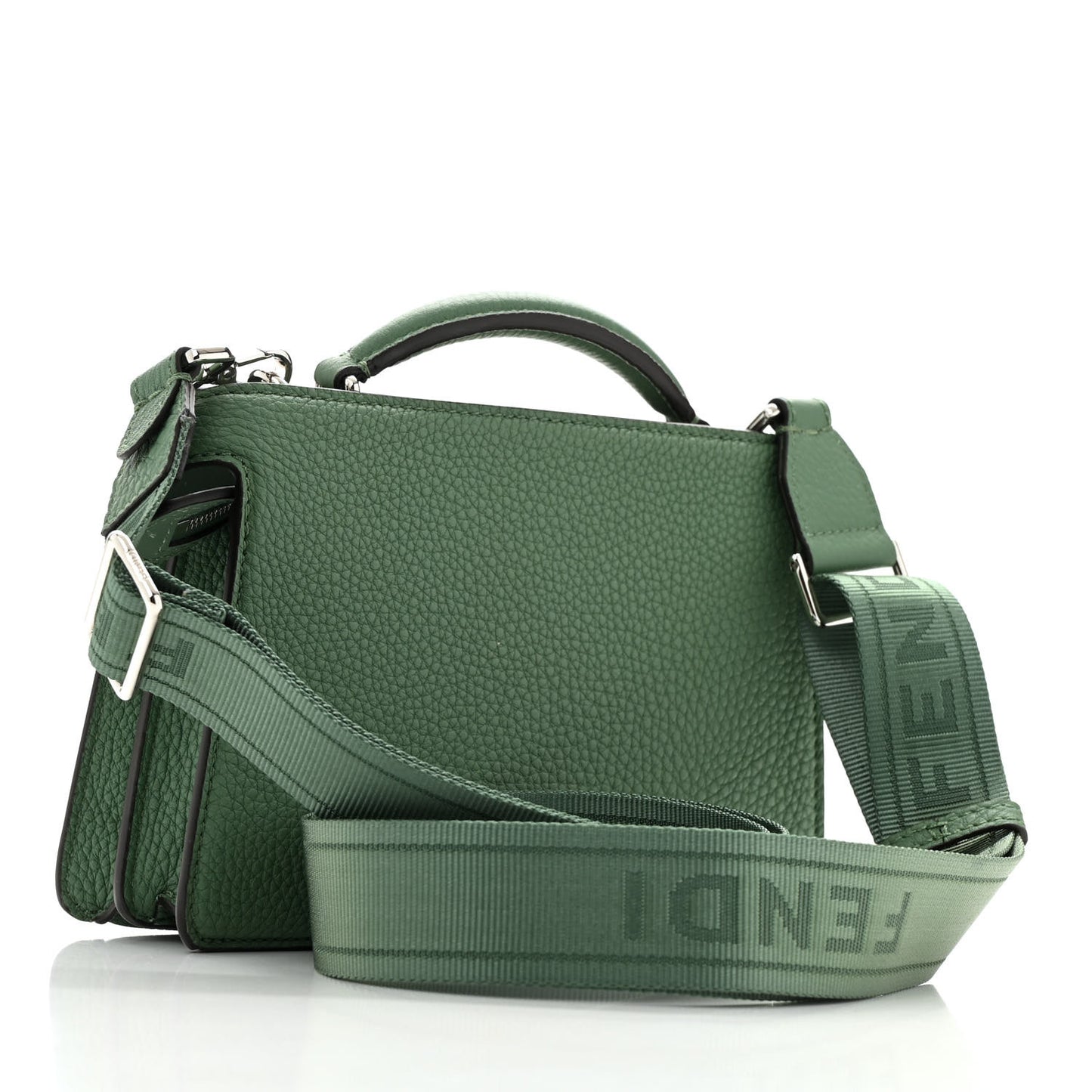 Cuoio Romano Vitello Cover Bi-Color Peekaboo I See U X Cross Satchel Green Island Maya