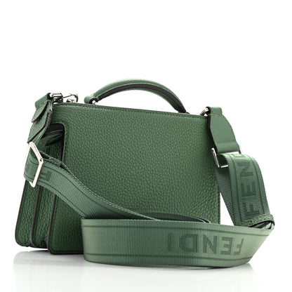 Fendi Cuoio Romano Vitello Cover Bi-Color Peekaboo I See U X Cross Satchel Green Island Maya 3 of 15
