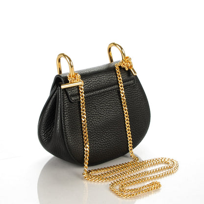 Chloe Grained Lambskin Nano Drew Shoulder Bag Black 3 of 7