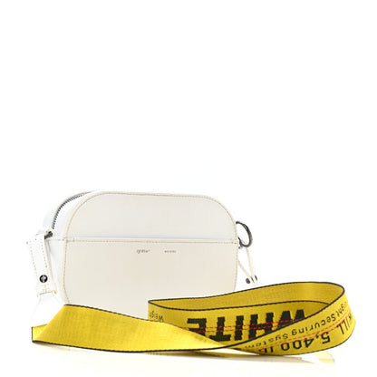 Off-White Saffiano Striped Diag Camera Bag Black White 3 of 10