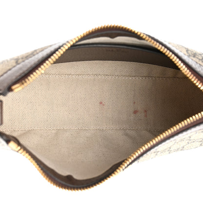 Gucci GG Supreme Monogram Textured Dollar Calfskin Web Small Ophidia GG Handbag Beige Ebony New Acero 5 of 12