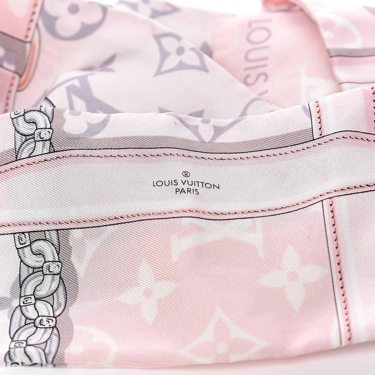 Silk Monogram Confidential Bandeau Light Pink