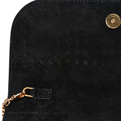 Versace Suede Studded Virtus Chain Clutch Black 14 of 15