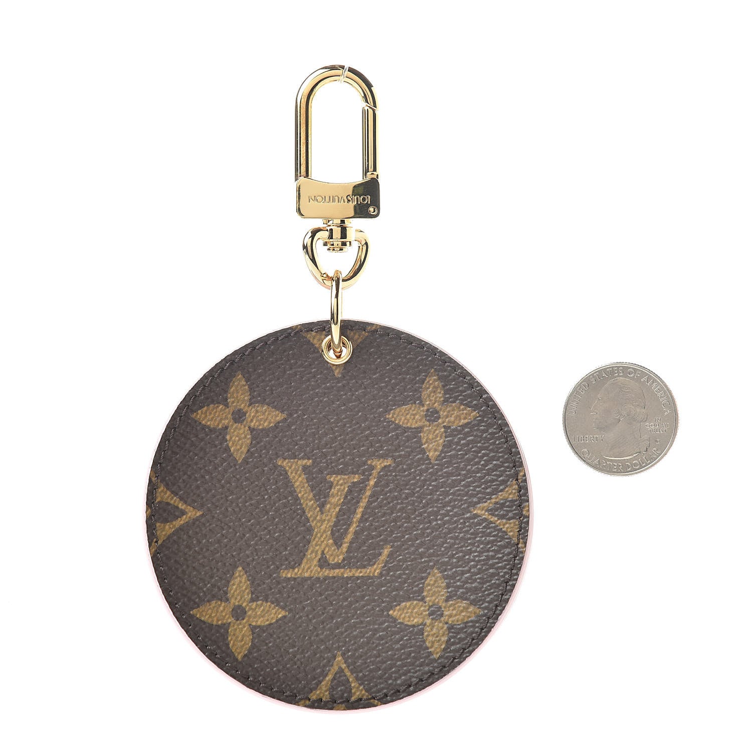 Louis Vuitton Monogram LV Mirror Bag Charm Key Holder Rose Ballerine 2 of 7