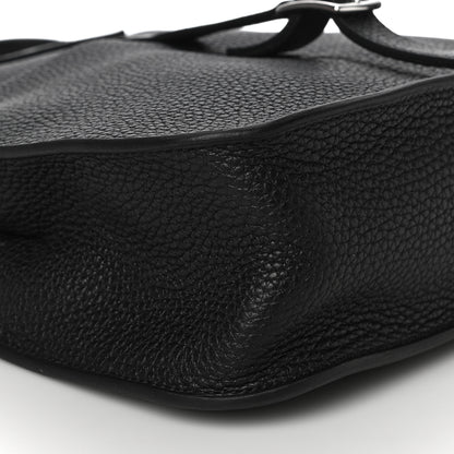 Hermes Taurillon Clemence Halzan 25 Black 8 of 10