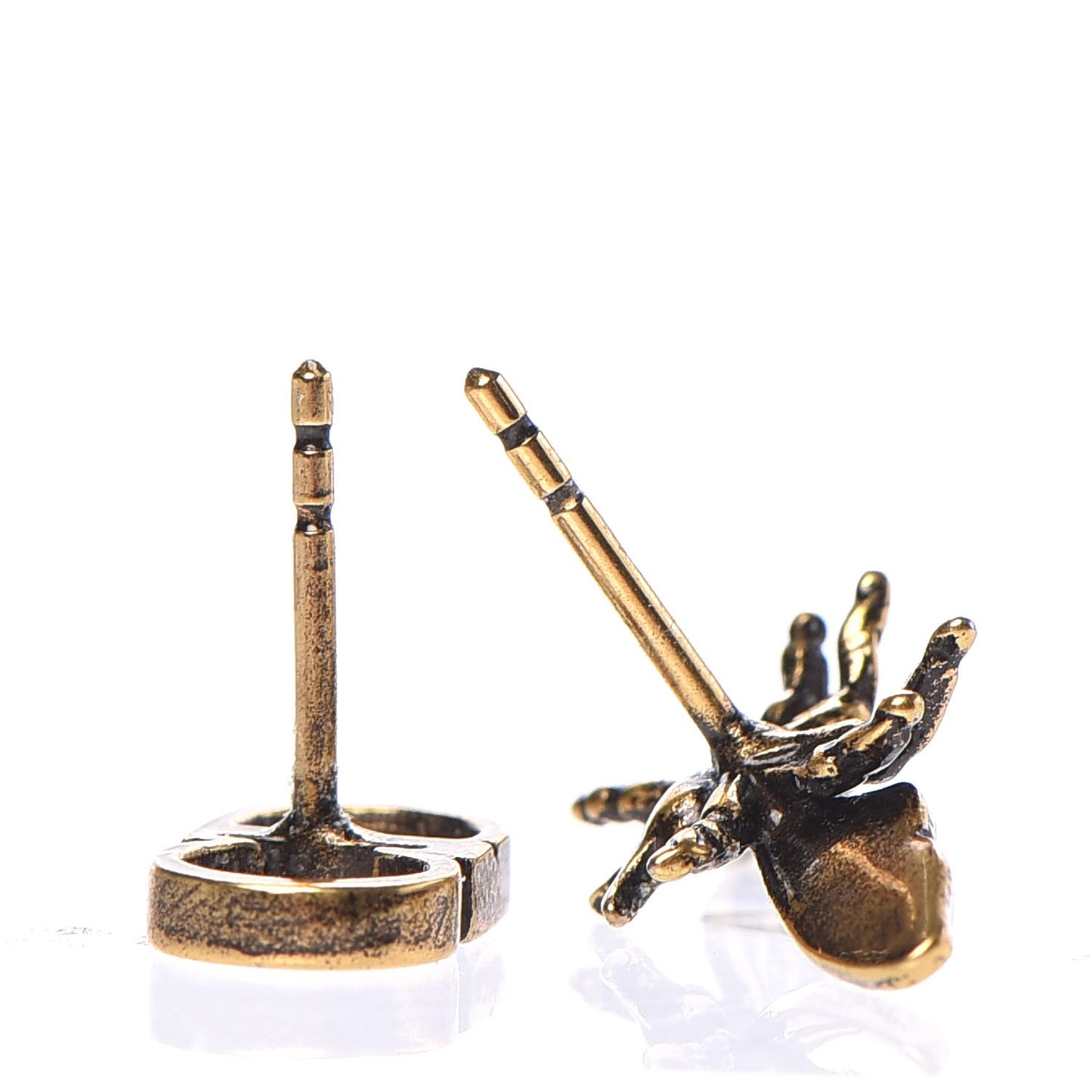 Metal J'Adior Earrings Aged Gold