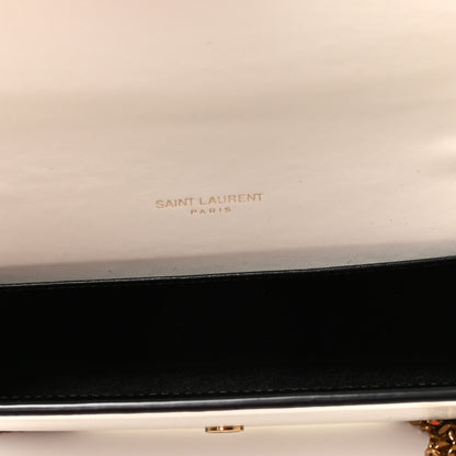 Saint Laurent Smooth Shiny Calfskin Uptown Chain Wallet Black Crema Soft 5 of 9