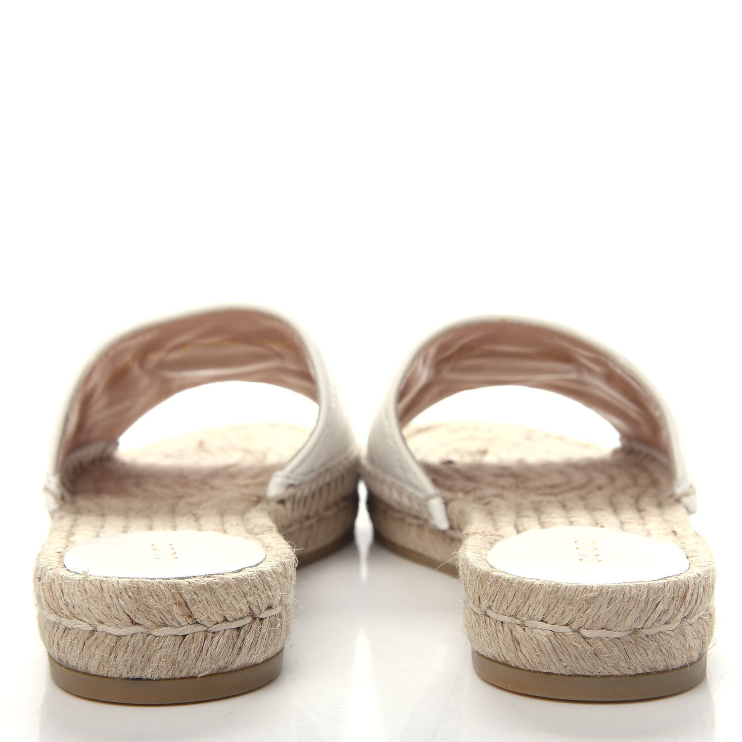 Gucci Nappa Matelasse GG Marmont Espadrille Slide Sandals 37 Great White 7 of 11