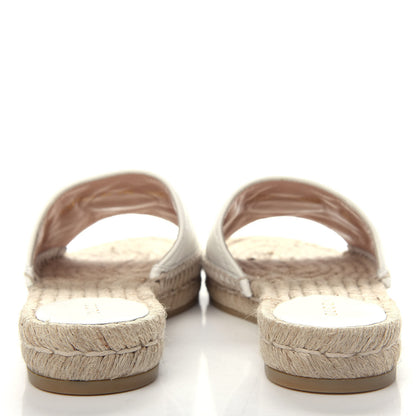 Gucci Nappa Matelasse GG Marmont Espadrille Slide Sandals 37 Great White 7 of 11