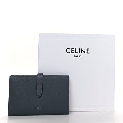 Celine Grained Calfskin Large Multifunction Strap Wallet Medium Grey 8 of 8