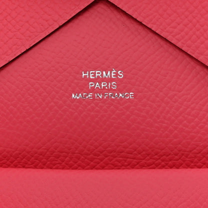 Hermes Epsom Calvi Duo Card Case Rose Azalee 6 of 8