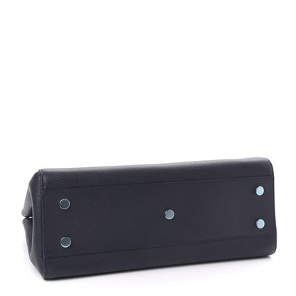 Saint Laurent Calfskin Medium Rive Gauche Cabas Navy Blue 4 of 10