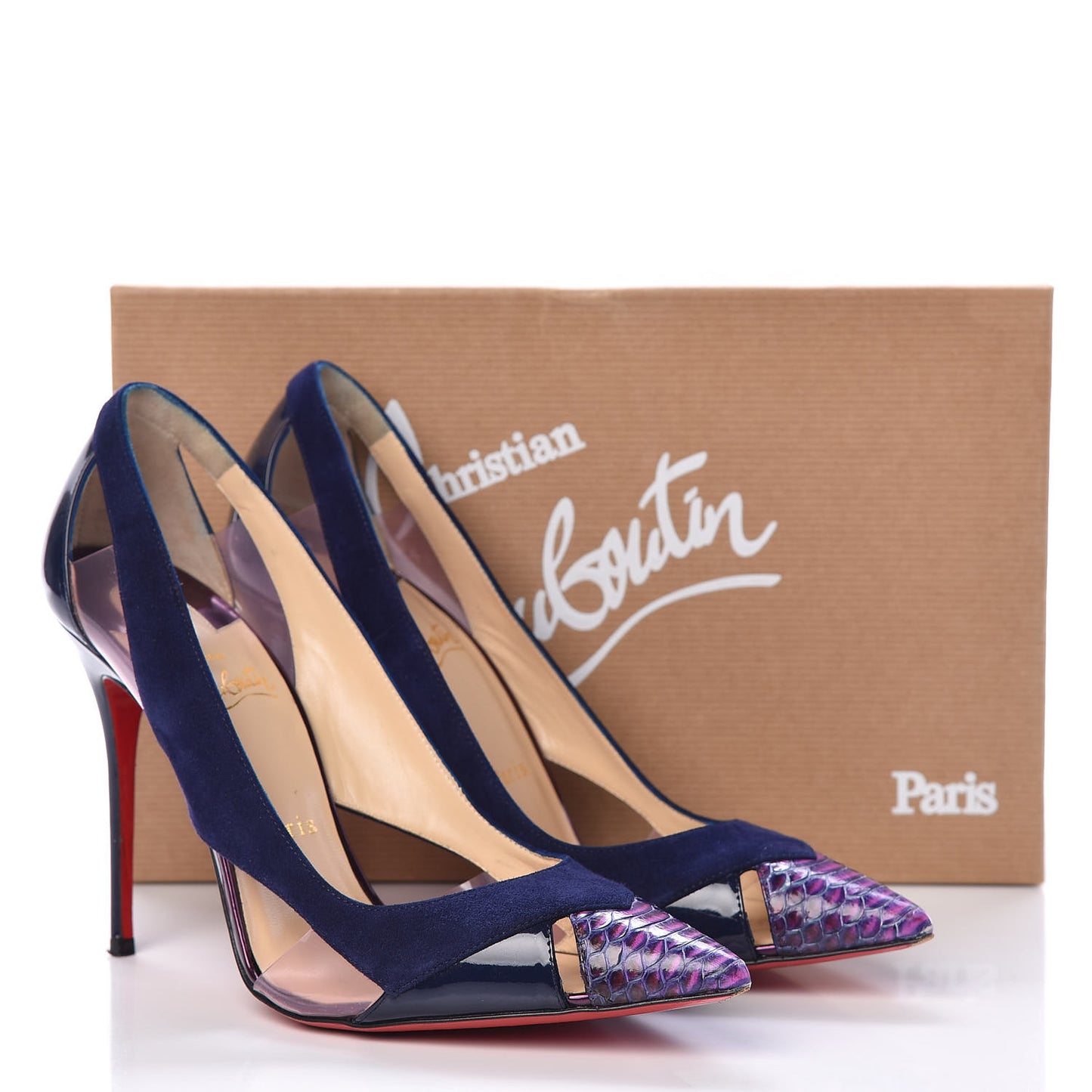 PVC Suede Patent Watersnake Galata 100 Pumps 39.5 Eclipse