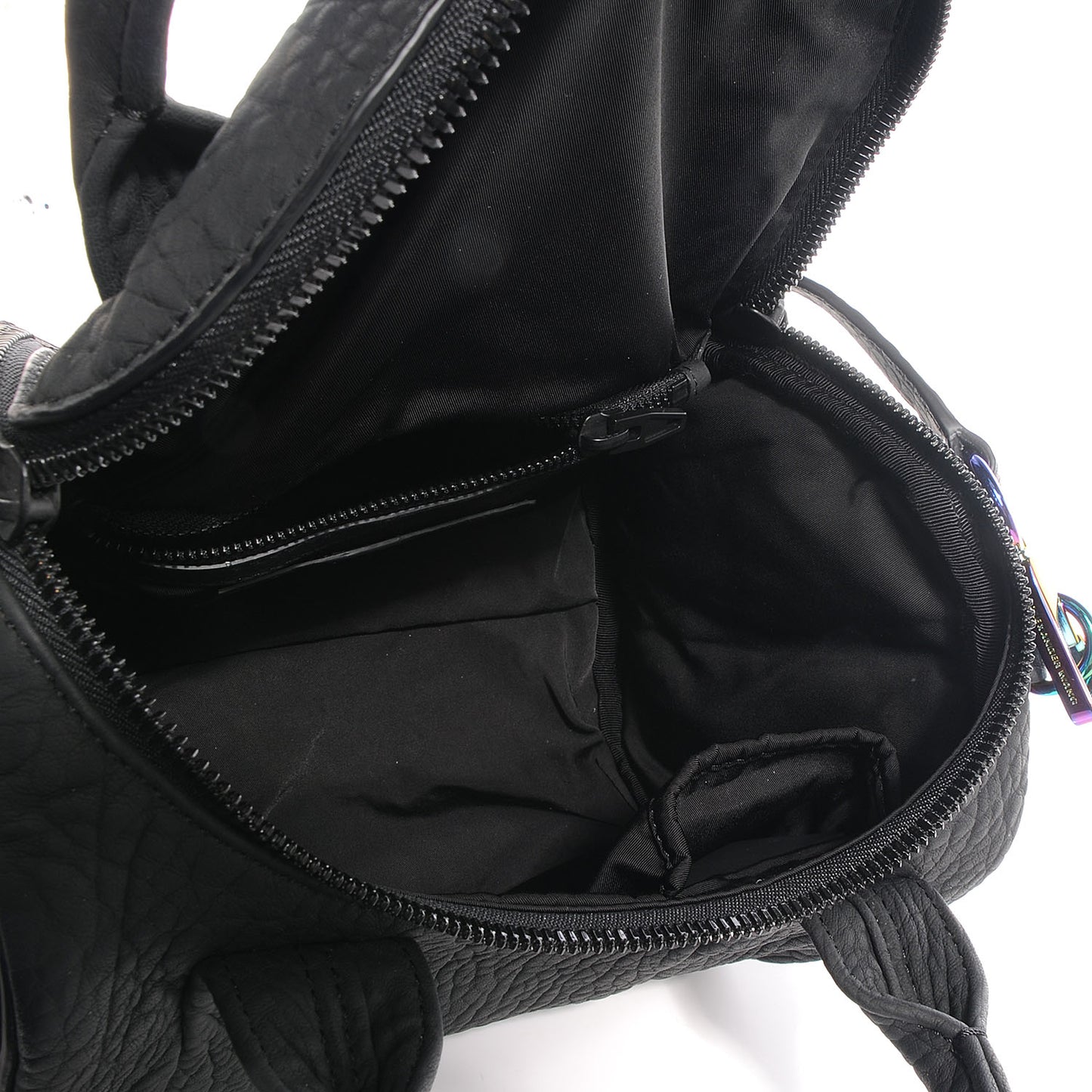 Pebbled Leather Rockie Iridescent Hardware Black