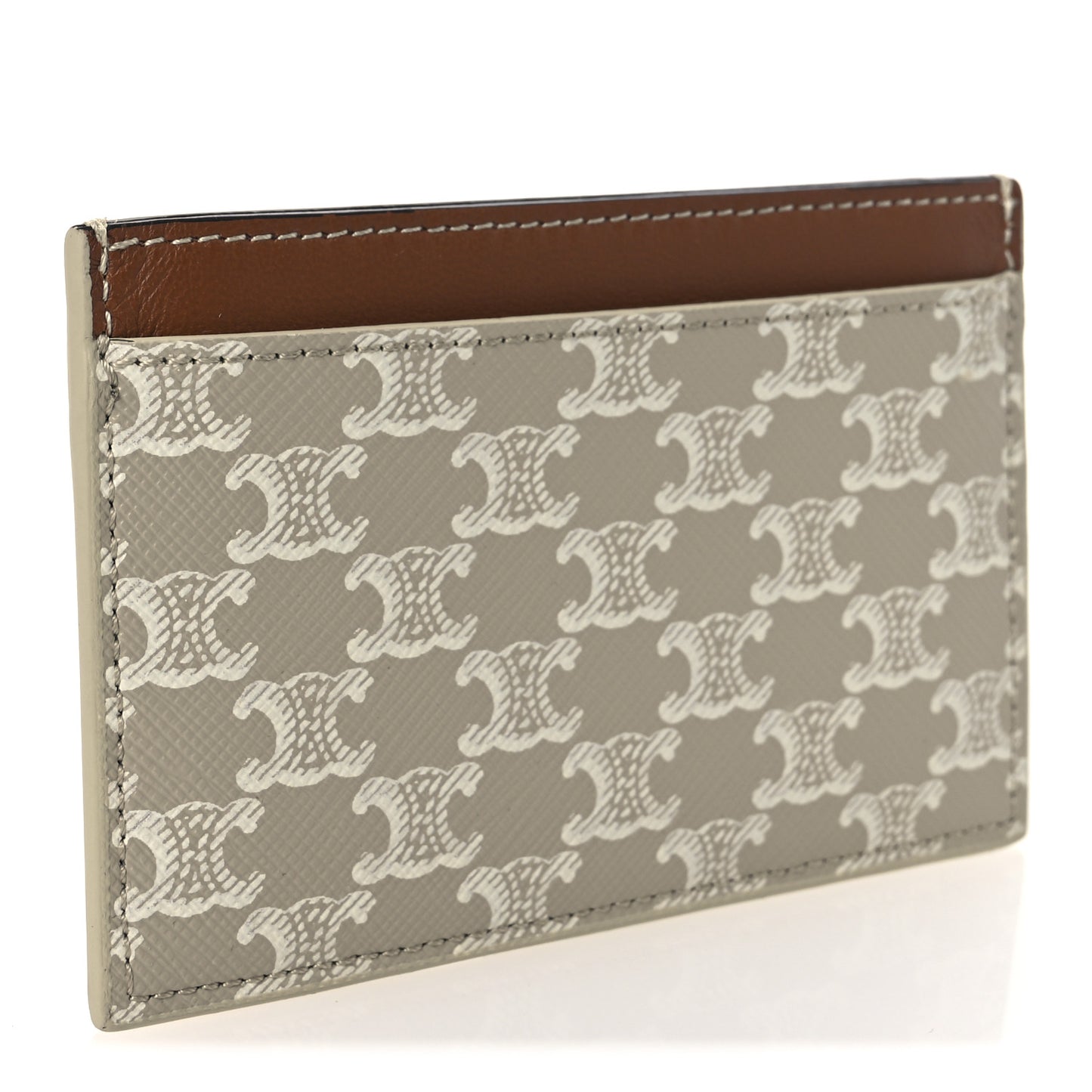 Triomphe Canvas Card Holder Grege