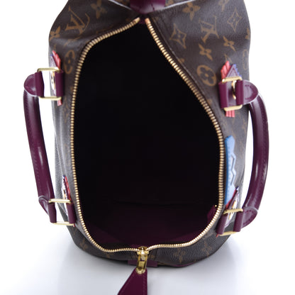 Louis Vuitton Monogram Totem Speedy 30 Magenta 5 of 9