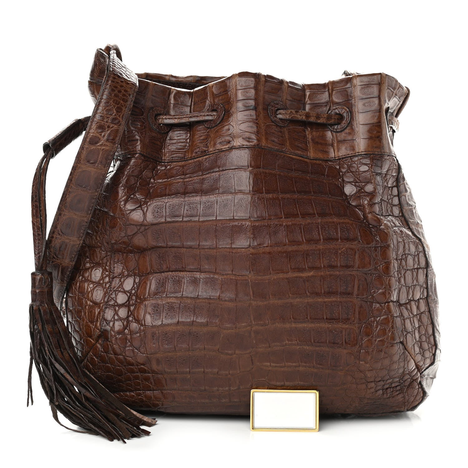 Nancy Gonzalez Crocodile Shoulder Bag Brown 1 of 12